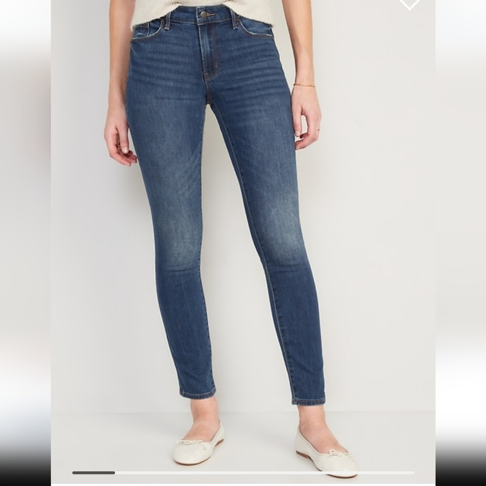 Old Navy Womens Plus Mid Rise Pop Icon Skinny Jeans, Size 18, New